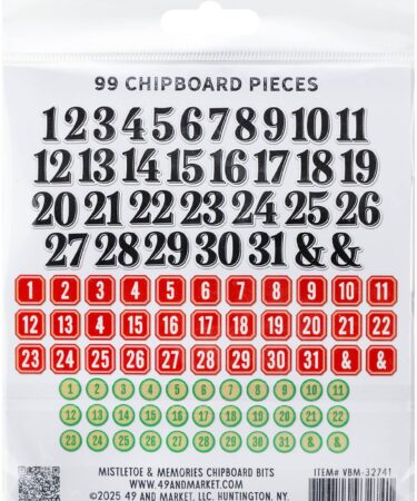 Alternative view of 49 AND MARKET, Vicki Boutin - Collezione Mistletoe and Memories  - Chipboard Bits