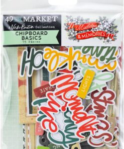 49 AND MARKET, Vicki Boutin - Collezione Mistletoe and Memories  - Chipboard Basics
