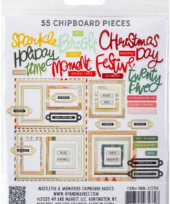 Alternative view of 49 AND MARKET, Vicki Boutin - Collezione Mistletoe and Memories  - Chipboard Basics