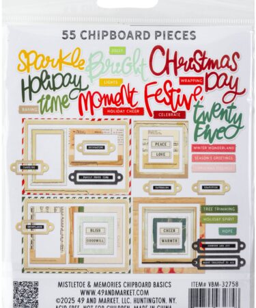 Alternative view of 49 AND MARKET, Vicki Boutin - Collezione Mistletoe and Memories  - Chipboard Basics