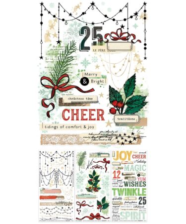 49 AND MARKET, Vicki Boutin - Collezione Mistletoe and Memories  -  Essential Rub-on Transfers