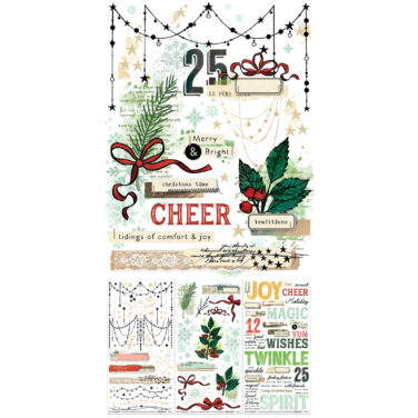 49 AND MARKET, Vicki Boutin - Collezione Mistletoe and Memories  -  Essential Rub-on Transfers