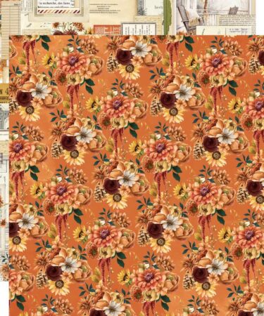 SIMPLE STORIES - Collezione Simple Vintage Autumn Breeze Double-Sided Cardstock 12"X12" - Give Thanks