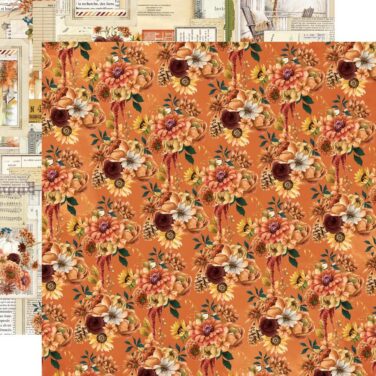 SIMPLE STORIES - Collezione Simple Vintage Autumn Breeze Double-Sided Cardstock 12"X12" - Give Thanks
