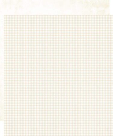 SIMPLE STORIES - Collezione Simple Vintage Autumn Breeze Double-Sided Cardstock 12"X12" -Pearl Gingham