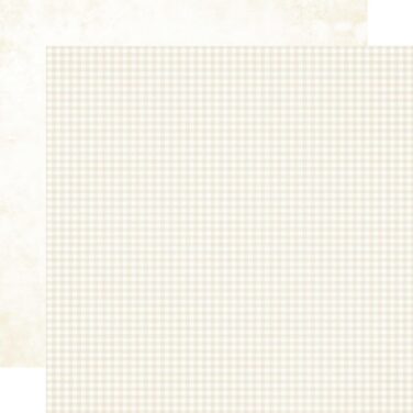 SIMPLE STORIES - Collezione Simple Vintage Autumn Breeze Double-Sided Cardstock 12"X12" -Pearl Gingham