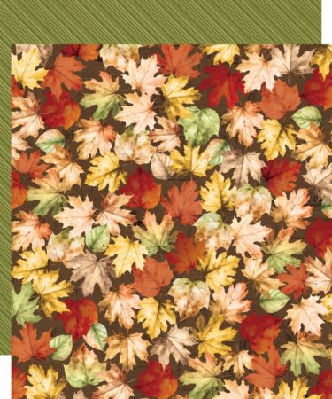 SIMPLE STORIES - Collezione Simple Vintage Autumn Breeze Double-Sided Cardstock 12"X12" - Falling Leaves