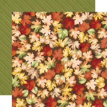 SIMPLE STORIES - Collezione Simple Vintage Autumn Breeze Double-Sided Cardstock 12"X12" - Falling Leaves