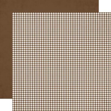 SIMPLE STORIES - Simple Vintage Autumn Breeze Double-Sided Cardstock 12"X12" -Russet Gingham