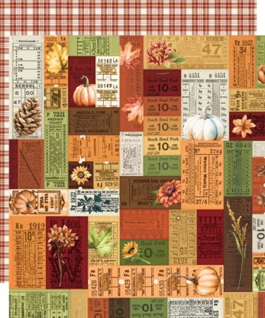 SIMPLE STORIES - Collezione Simple Vintage Autumn Breeze Double-Sided Cardstock 12"X12" - Cozy Season