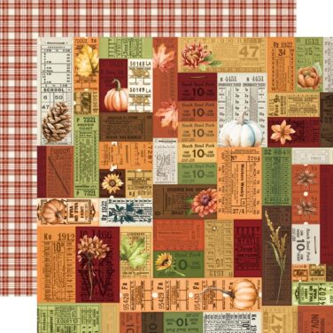 SIMPLE STORIES - Collezione Simple Vintage Autumn Breeze Double-Sided Cardstock 12"X12" - Cozy Season