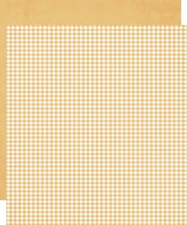 SIMPLE STORIES - Simple Vintage Autumn Breeze Double-Sided Cardstock 12"X12" -Saffron Gingham
