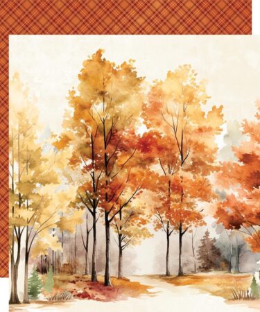 SIMPLE STORIES - Collezione Simple Vintage Autumn Breeze Double-Sided Cardstock 12"X12" - Welcome Fall