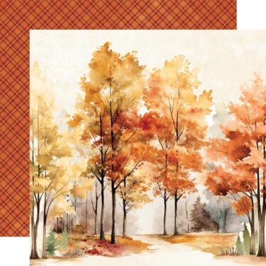 SIMPLE STORIES - Collezione Simple Vintage Autumn Breeze Double-Sided Cardstock 12"X12" - Welcome Fall