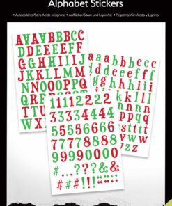 Arden Creative Studio - Vintage Christmas 6x8 Inch Alphabet Stickers (3pcs)