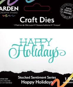 ARDEN CREATIVE STUDIO - Sentiment Series Craft Die Stacked Happy Holidays