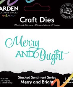 ARDEN CREATIVE STUDIO - Sentiment Series Craft Die Stacked Merry and Bright