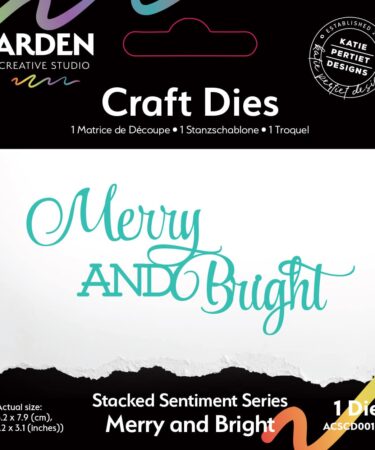 ARDEN CREATIVE STUDIO - Sentiment Series Craft Die Stacked Merry and Bright