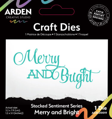 ARDEN CREATIVE STUDIO - Sentiment Series Craft Die Stacked Merry and Bright
