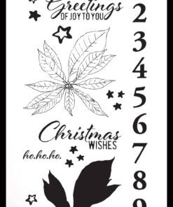ARDEN CREATIVE STUDIO - Maker Series 4x8 Inch Clear Stamp Set Festive Elements