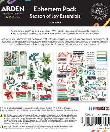 ARDEN CREATIVE STUDIO - Season of Joy Essentials Ephemera Pack (99pcs)