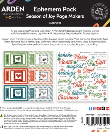 ARDEN CREATIVE STUDIO - Season of Joy Page Makers Ephemera Pack (79pcs)