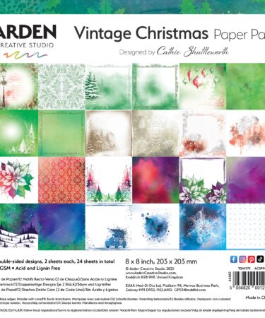 ARDEN CREATIVE STUDIO - Vintage Christmas 8x8 Inch Paper Pad