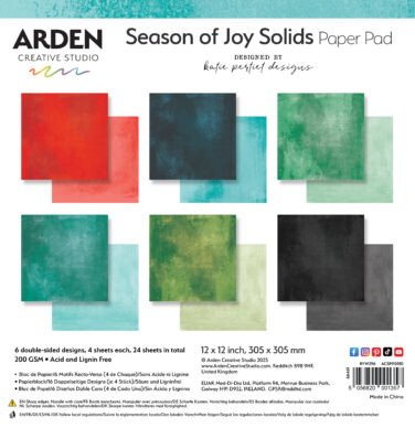 ARDEN CREATIVE STUDIO - Season of Joy Solids 12x12 Inch Paper Pad