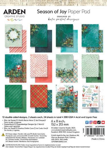 ARDEN CREATIVE STUDIO - Season of Joy 6x8 Ich Paper Pad