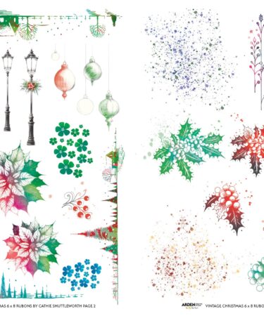 Alternative view of ARDEN CREATIVE STUDIO - Vintage Christmas 6x8 Inch Rub-On Transfer Set