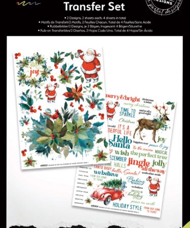 ARDEN CREATIVE STUDIO- Season of Joy 6x8 Inch Rub-On Transfer Set