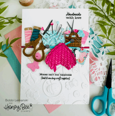 Alternative view of HONEY BEE - Collezione Makers Mix - 6"x6" Stamp Set -Crafty Friends