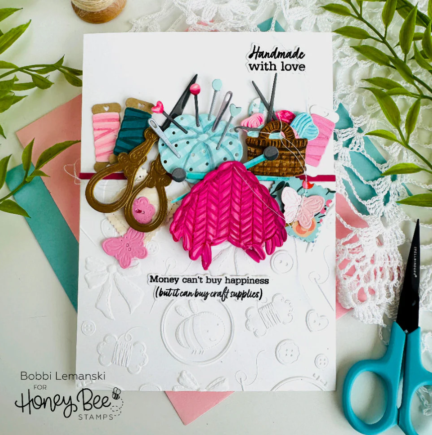 HONEY BEE - Collezione Makers Mix - 6"x6" Stamp Set -Crafty Friends - immagine 2