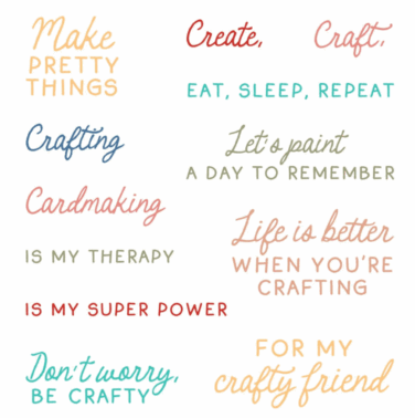 HONEY BEE - Collezione Makers Mix - 4"x4" Stamp Set - Don't Worry, Be Crafty