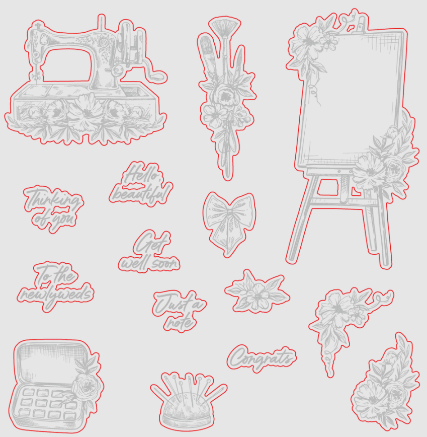 HONEY BEE - Collezione Makers Mix - Coordinating Honey Cuts - Floral Easel