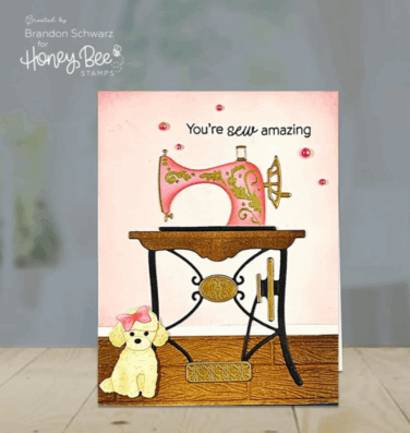 Alternative view of HONEY BEE - Collezione Makers Mix - Honey Cuts -Honey Cuts Lovely Layers: Antique Sewing Table -