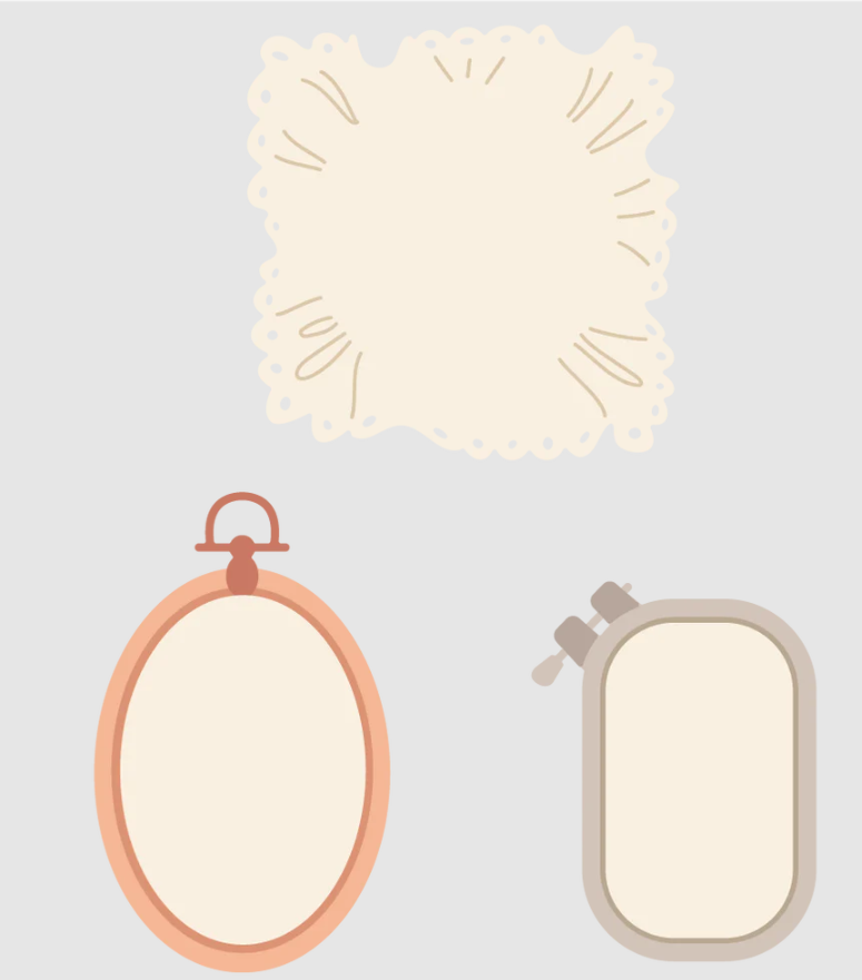 HONEY BEE - Collezione Makers Mix - Honey Cuts Lovely Layers: Shaped Embroidery Hoop - immagine 2