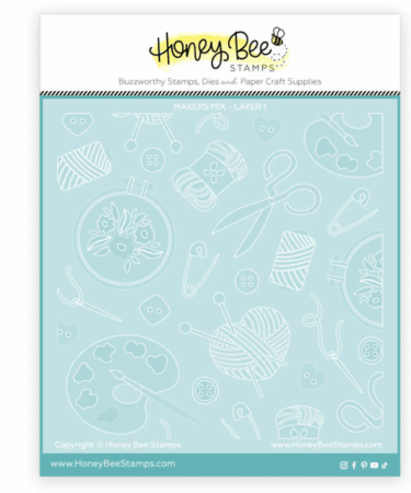 HONEY BEE - Collezione Makers Mix -  Set of 6 - 6x6" Layering Stencils