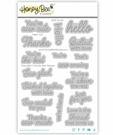HONEY BEE - Collezione Makers Mix -  4"x6" Stamp Set Sew Glad -