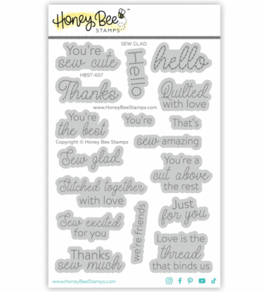 HONEY BEE - Collezione Makers Mix -  4"x6" Stamp Set Sew Glad -