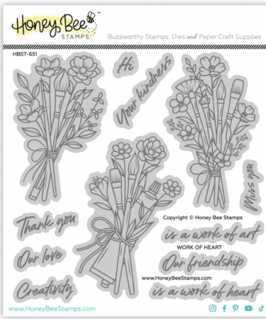 HONEY BEE - Collezione Makers Mix -  6"x6" Stamp Set Work Of Heart