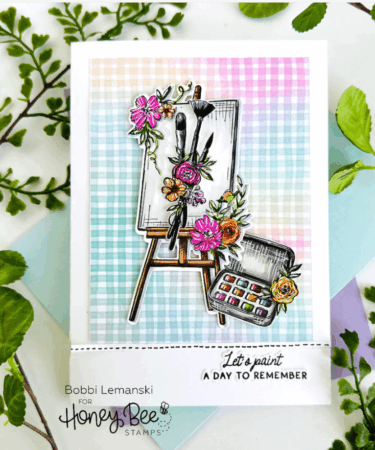 Alternative view of HONEY BEE – Collezione Makers Mix – 6x8 Rubber Cling Stamp - Floral Easel