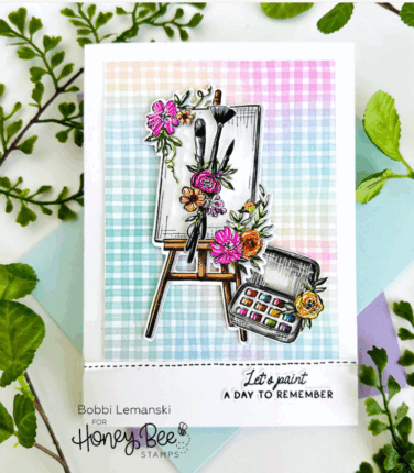 Alternative view of HONEY BEE – Collezione Makers Mix – 6x8 Rubber Cling Stamp - Floral Easel