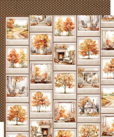 SIMPLE STORIES - Collezione Simple Vintage Autumn Breeze Double-Sided Cardstock 12"X12" - Crisp Days