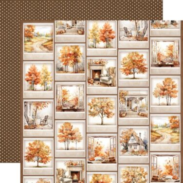 SIMPLE STORIES - Collezione Simple Vintage Autumn Breeze Double-Sided Cardstock 12"X12" - Crisp Days