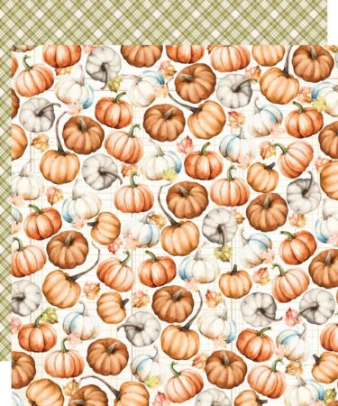 SIMPLE STORIES - Collezione Simple Vintage Autumn Breeze Double-Sided Cardstock 12"X12" - Fresh Picked