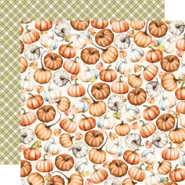 SIMPLE STORIES - Collezione Simple Vintage Autumn Breeze Double-Sided Cardstock 12"X12" - Fresh Picked