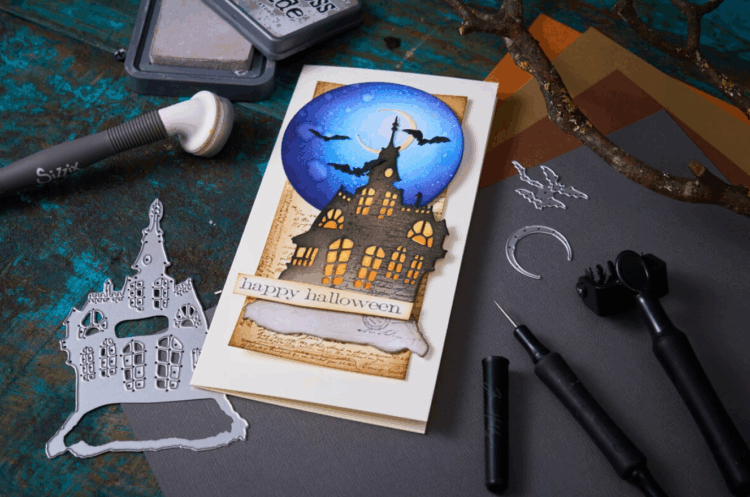 Sizzix Thinlits Die by Tim Holtz Haunted House (3pcs) - immagine 2