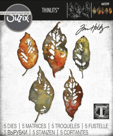 Sizzix Thinlits Dies By Tim Holtz 5/Pkg - Leaf Fragments NEW