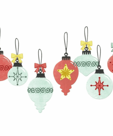 Sizzix Framelits Die w/Stamps by 49 and Market Baubles (11+19pcs timbri e fustelle coordinate)